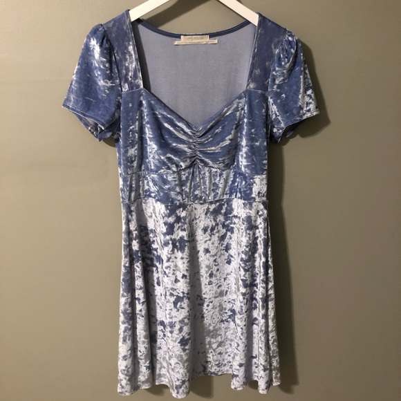 Urban Outfitters Dresses & Skirts - Urban Outfitters Blue Velvet Dress Size L